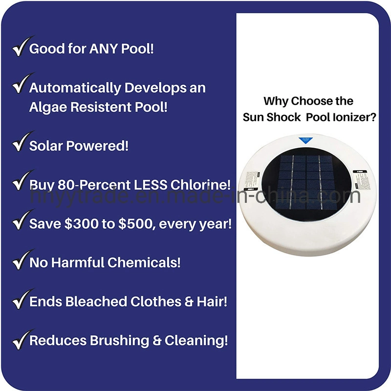 Solar Chlorine-Free Sun Shock Pool Ionizer Solar Powered Floating Chlorinator Swimming Pool Purifier Ironizer