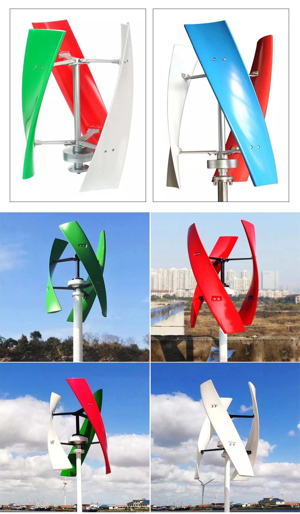 5kw to 10kw Vertical Wind Turbine for Wind Power/Wind Generator Solar Hybrid Energy Storage System